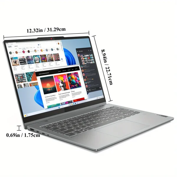 Lenovo IdeaPad 5 2-in-1 Laptop,14" WUXGA Touchscreen,Intel 7 150U,16GB, 2TB SSD,Backlit Keyboard,Fingerprint,Windows 11 Home - Image 5