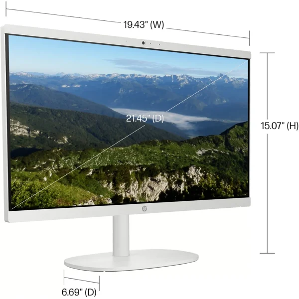 HP 21.5-inch All-in-One Desktop Computer, Anti-Glare 1080P FHD Display, Intel Celeron J4025 Processor, Up to 32GB RAM, 2TB SSD - Image 3