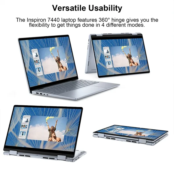 Dell Inspiron 14 7440 FHD+ 2in1 Touchscreen Laptop, Intel Core 7 150U, 64GB DDR5 RAM,4TB PCIe SSD, Backlit KB, WiFi6, FHD Webcam - Image 3