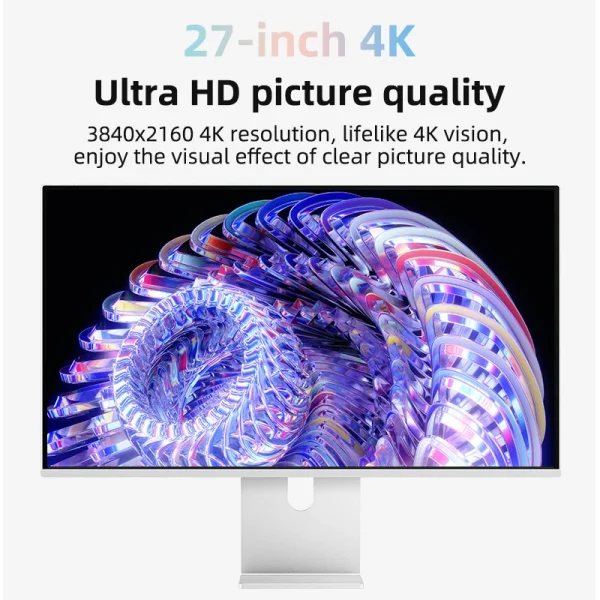 Kuycon 4k 65hz Curved Monitor 27 Inch Led TV Display Panel LCD Monitors Ultra HD Gaming Display P27L Monitor - Image 3
