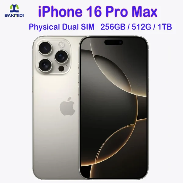 100% Original iPhone 16 Pro MAX Smartphone 6.3" Dual SIM Unlocked 5G Cell Phone Retina XDR OLED Face ID 16P 128GB/256/512GB/1T - Image 13