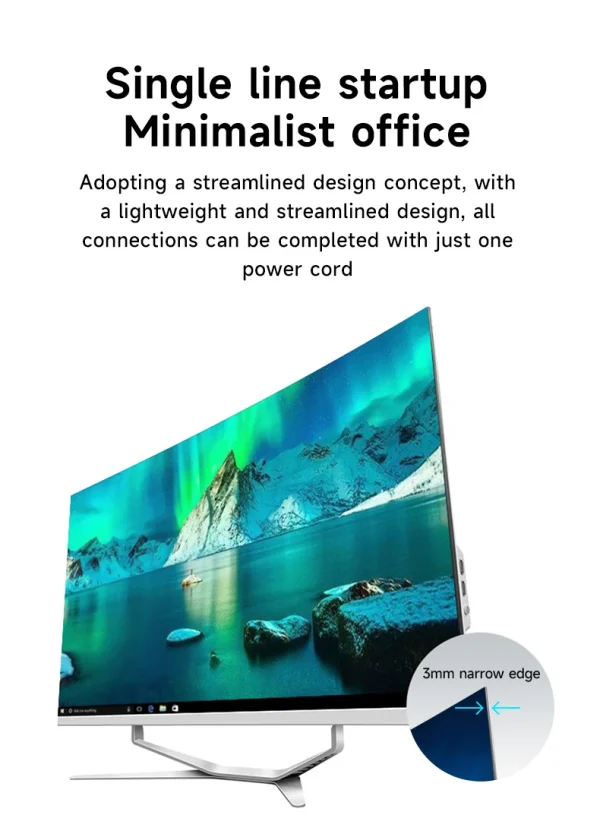 32 inch 1K all-in-one computer (Intel i7-3770S, RAM 16GB, SSD 1024GB, Windows 11 Pro), white, English keyboard - Image 2