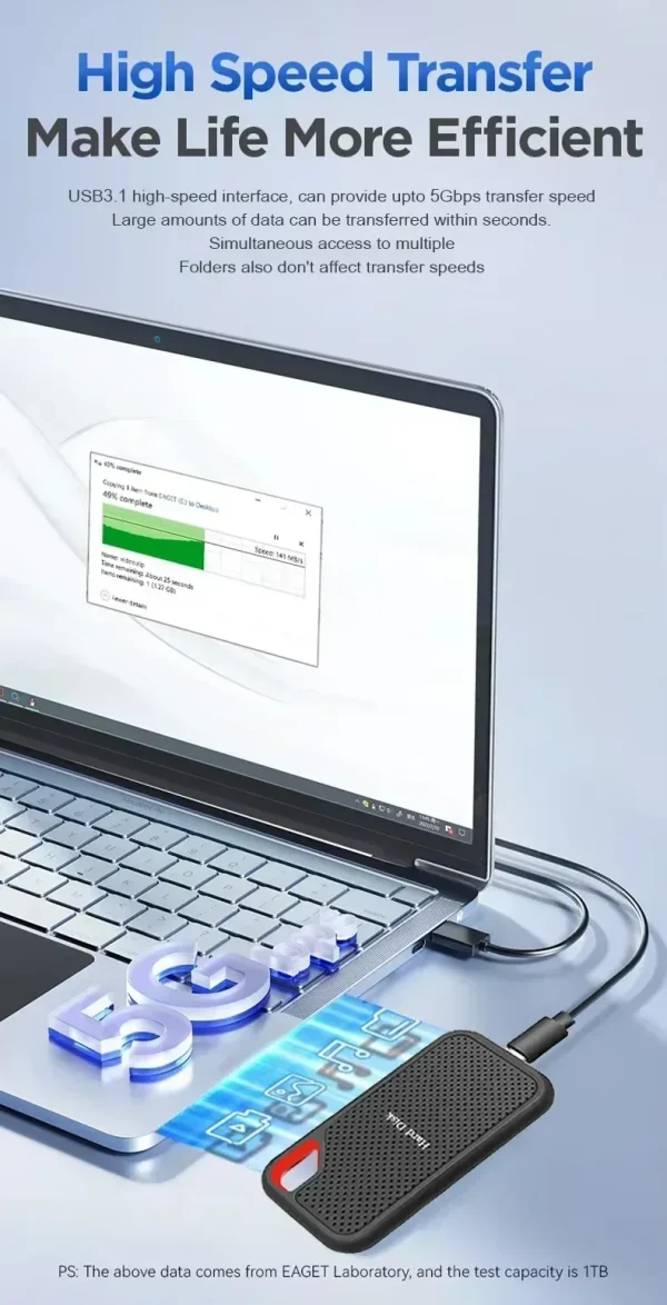 Large capacity storage hard drive 1TB original external hard drive 2TB type-c storage hard drive, suitable for laptops/PCs/Macs - Image 3