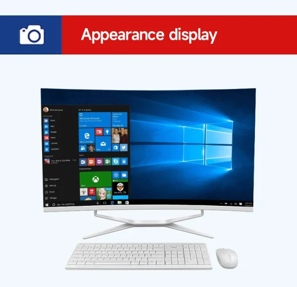 32 inch 1K all-in-one computer (Intel i7-3770S, RAM 16GB, SSD 1024GB, Windows 11 Pro), white, English keyboard - Image 4