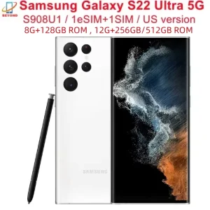 C Samsung Galaxy S22 Ultra 5G S908U1 Original 6.8" AMOLED ROM 128/256/512GB/1TB RAM 8/12GB Snapdragon NFC S Pen Unlocked Phone