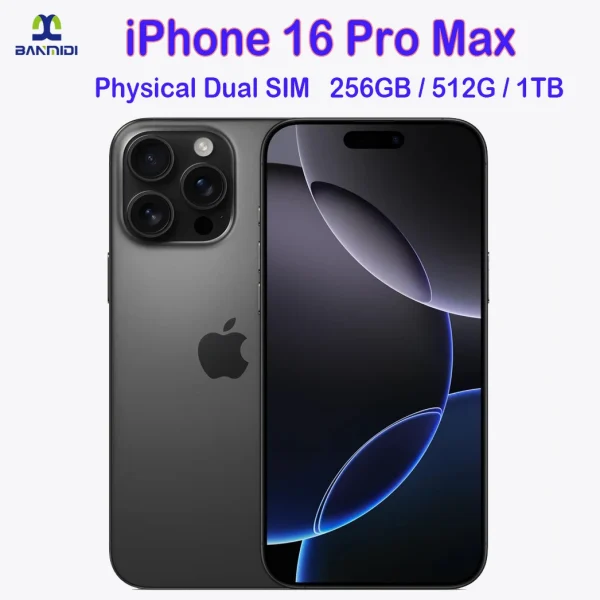 100% Original iPhone 16 Pro MAX Smartphone 6.3" Dual SIM Unlocked 5G Cell Phone Retina XDR OLED Face ID 16P 128GB/256/512GB/1T - Image 11