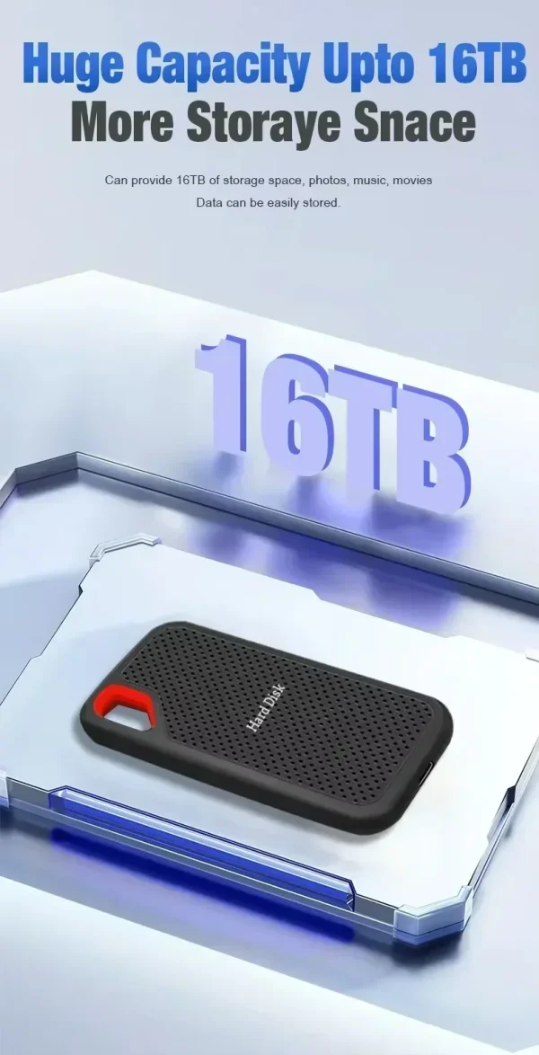 Large capacity storage hard drive 1TB original external hard drive 2TB type-c storage hard drive, suitable for laptops/PCs/Macs - Image 5