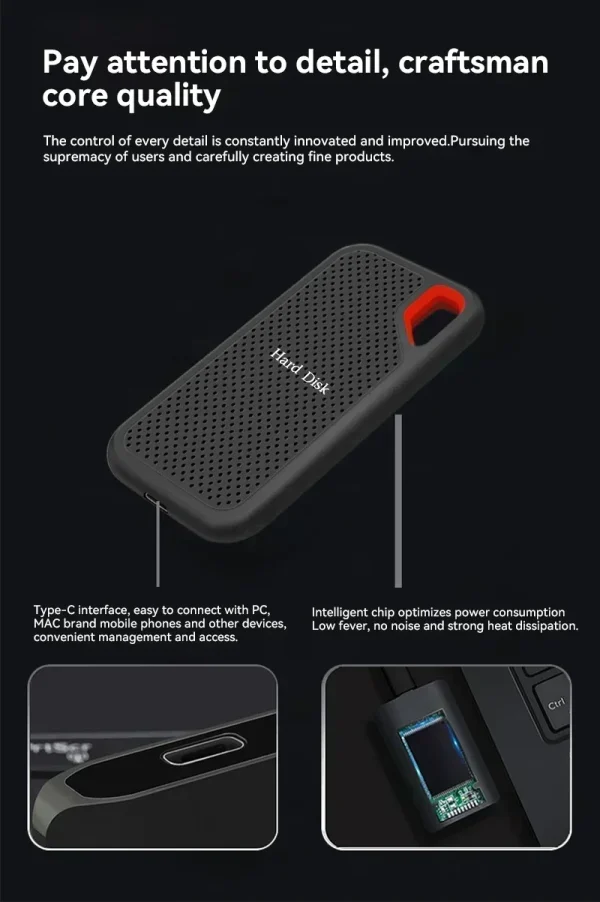Large capacity storage hard drive 1TB original external hard drive 2TB type-c storage hard drive, suitable for laptops/PCs/Macs - Image 23