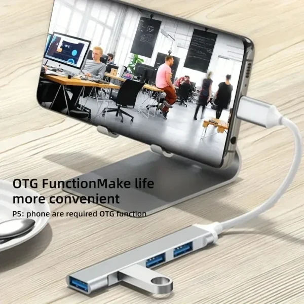 4-Port USB 3.0 2.0 Hub USB Hub Computer Accessory Hub Multi-Port Laptop Mouse Keyboard USB Flash Drive C-Splitter - Image 5