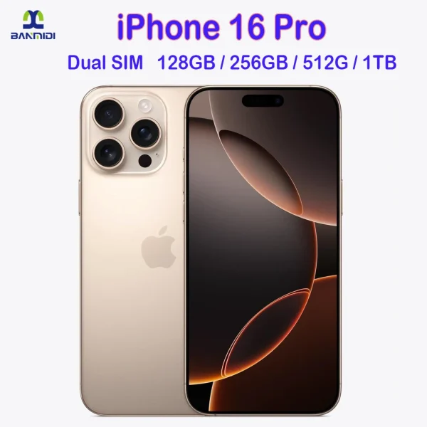 100% Original iPhone 16 Pro MAX Smartphone 6.3" Dual SIM Unlocked 5G Cell Phone Retina XDR OLED Face ID 16P 128GB/256/512GB/1T - Image 16
