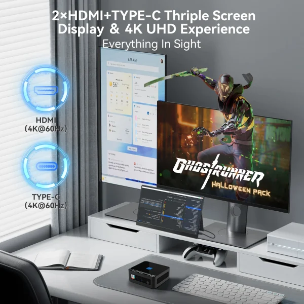 MOREFINE M9PRO Mini PC 12900HK Intel Core I9 Gaming Mini Pc 12450H RAM 16G 512GB NVME Desktop Portable Mini PC Windows 11 Pro - Image 3