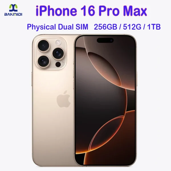 100% Original iPhone 16 Pro MAX Smartphone 6.3" Dual SIM Unlocked 5G Cell Phone Retina XDR OLED Face ID 16P 128GB/256/512GB/1T - Image 7