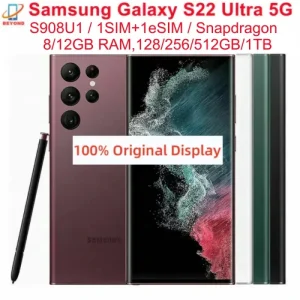 Samsung Galaxy S22 Ultra 5G S908U S22U 6.8" ROM 128GB/256/512GB RAM 8GB/12GB Snapdragon 8 NFC S Pen Unlocked Smart Cell Phone
