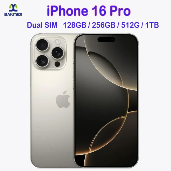 100% Original iPhone 16 Pro MAX Smartphone 6.3" Dual SIM Unlocked 5G Cell Phone Retina XDR OLED Face ID 16P 128GB/256/512GB/1T - Image 12