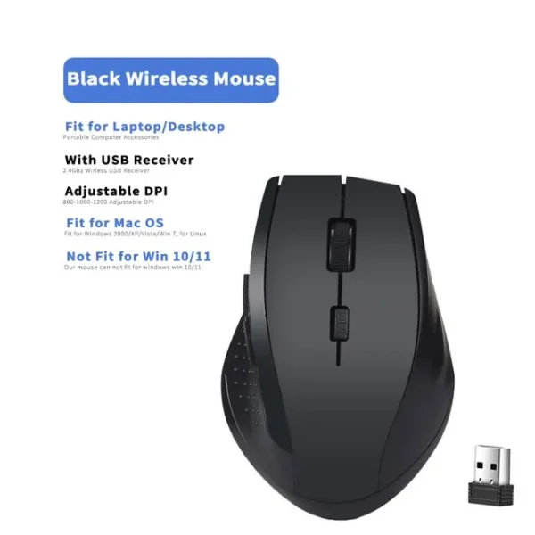 2.4Ghz Wireless Mouse Gamer for Computer PC Gaming Mouse With USB Receiver Laptop Accessories for Windows Win 7/2000/XP/Vista/98 - Image 9