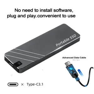 1TB High Speed External Hard Drive  Portable SSD USB 3.1 Solid State Drive Mass Storage Device for PC, Desktop, Laptop, Phones