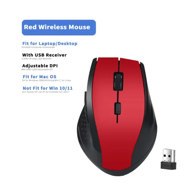 2.4Ghz Wireless Mouse Gamer for Computer PC Gaming Mouse With USB Receiver Laptop Accessories for Windows Win 7/2000/XP/Vista/98 - Image 23