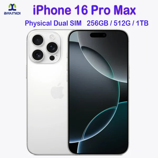 100% Original iPhone 16 Pro MAX Smartphone 6.3" Dual SIM Unlocked 5G Cell Phone Retina XDR OLED Face ID 16P 128GB/256/512GB/1T - Image 9