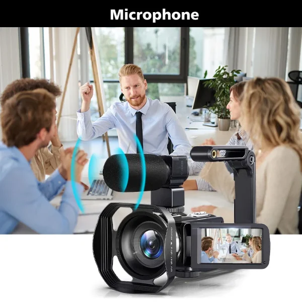 8K Video Camera 64MP Digital Video Camera 18X igital Zoom Camera Recorder 3 Inch LCD Touch Screen Portable Recording Camcorder - Image 2