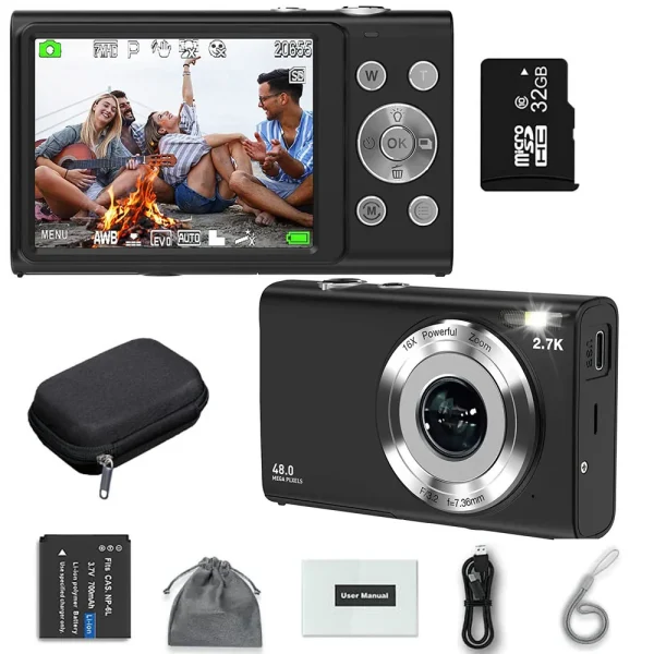 4K Digital Camera Autofocus Vlogging Camera HD 48MP with 2.8" Large Screen Camcorder Camera for Photography for Kid Adult - Image 15