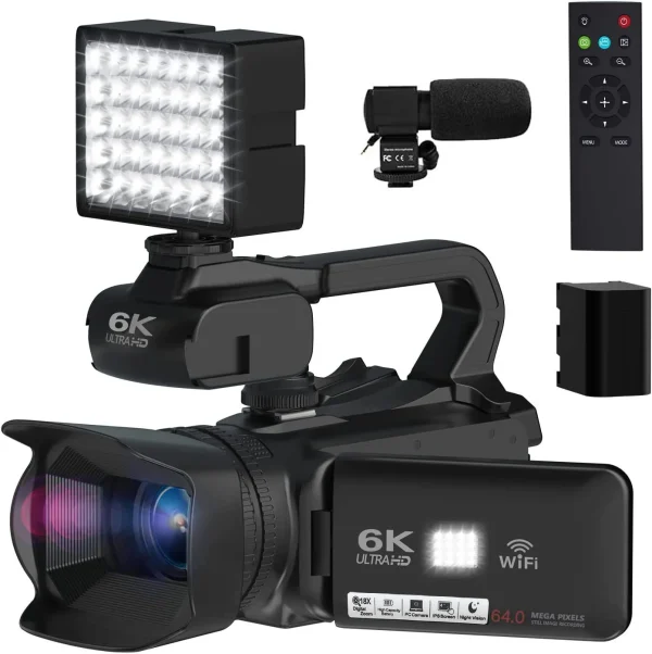 Cheap High Quality 6K Camcorder 64MP 18X Digital Zoom Video Camera IR Night Vision Anti-Shake for Photography - Image 5