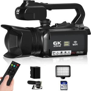 Cheap High Quality 6K Camcorder 64MP 18X Digital Zoom Video Camera IR Night Vision Anti-Shake for Photography