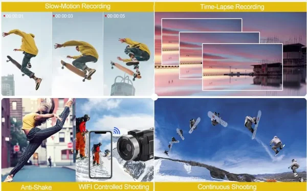 8K Video Camera 64MP Digital Video Camera 18X igital Zoom Camera Recorder 3 Inch LCD Touch Screen Portable Recording Camcorder - Image 8