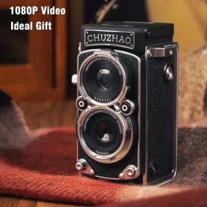 CHUZHAO Vintage Mini Digital Camera Autofocus 12MP, 1080P FHD Video Vlogging Portable Camera for Christmas Birthday Ideal Gift
