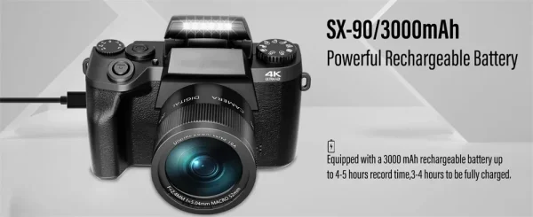 Auto Focus 64MP Digital Camera SLR DSLR For Photography 4K 60FPS Vlog Camcorder Dual Lens 16X Zoom Touch Youtube Tiktok Webcam - Image 13