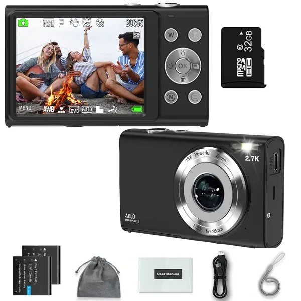 4K Digital Camera Autofocus Vlogging Camera HD 48MP with 2.8" Large Screen Camcorder Camera for Photography for Kid Adult - Image 13