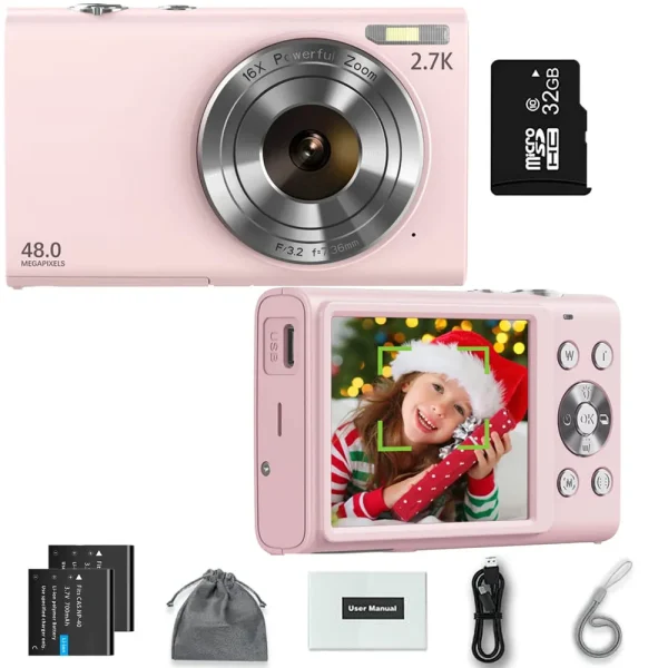 4K Digital Camera Autofocus Vlogging Camera HD 48MP with 2.8" Large Screen Camcorder Camera for Photography for Kid Adult - Image 7