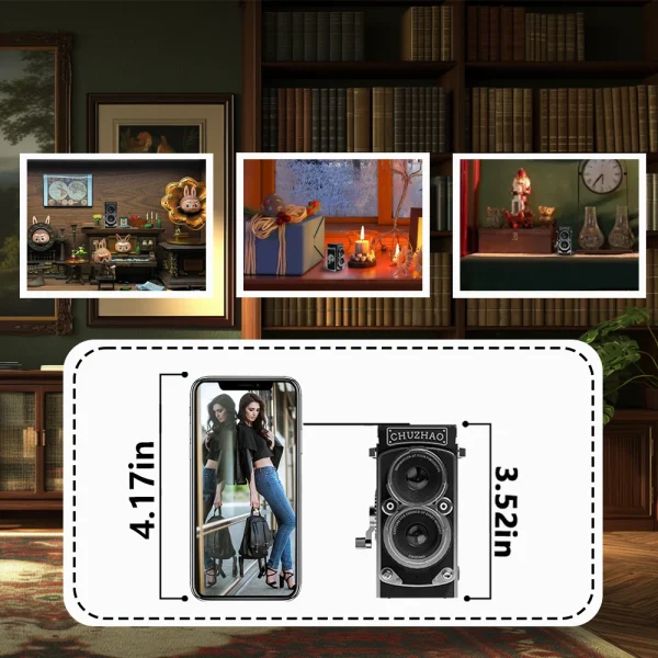 CHUZHAO Vintage Mini Digital Camera Autofocus 12MP, 1080P FHD Video Vlogging Portable Camera for Christmas Birthday Ideal Gift - Image 6