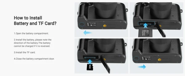4K 64MP Digital Camera for Photography WiFi Vlogging with Flash Lens Hood Front and Rear 4 Inch Touch Screen Camera - Image 19