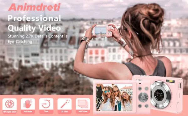 4K Digital Camera Autofocus Vlogging Camera HD 48MP with 2.8" Large Screen Camcorder Camera for Photography for Kid Adult - Image 18