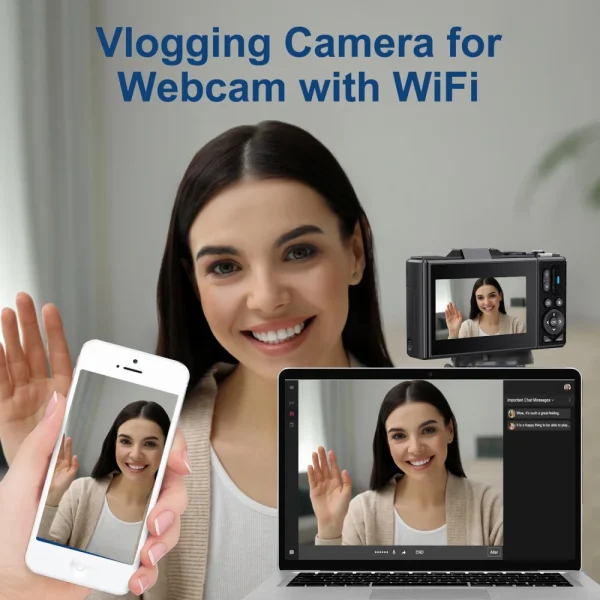 4K 64MP Digital Camera for Photography 3 Inch IPS Flip Screen 18X Digital Zoom Video Vlogging Camcorder YouTube Webcam Cameras - Image 4