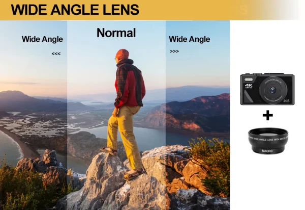 4K 64MP Digital Camera for Photography 3 Inch IPS Flip Screen 18X Digital Zoom Video Vlogging Camcorder YouTube Webcam Cameras - Image 15