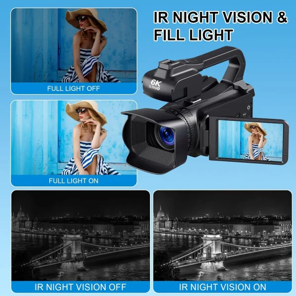 Cheap High Quality 6K Camcorder 64MP 18X Digital Zoom Video Camera IR Night Vision Anti-Shake for Photography - Image 12