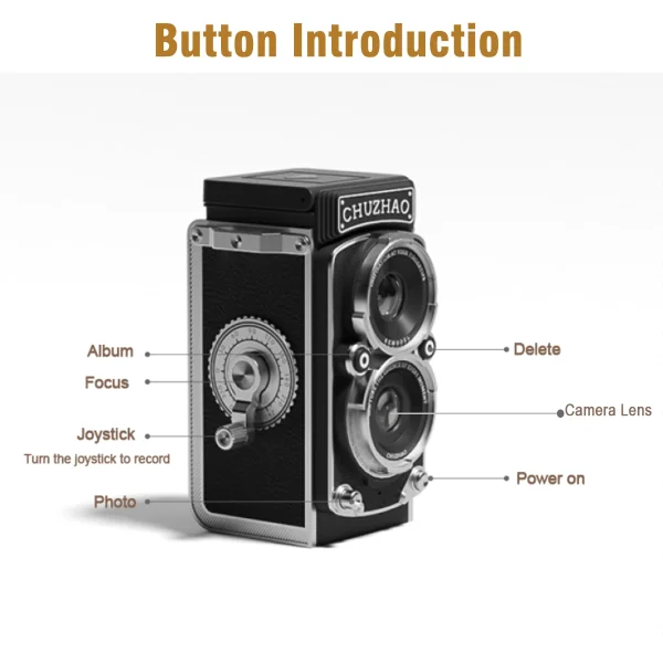 CHUZHAO Vintage Mini Digital Camera Autofocus 12MP, 1080P FHD Video Vlogging Portable Camera for Christmas Birthday Ideal Gift - Image 5